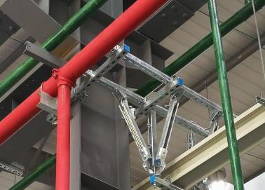 青冈该抗震支架的整体式支吊架结构协调性好